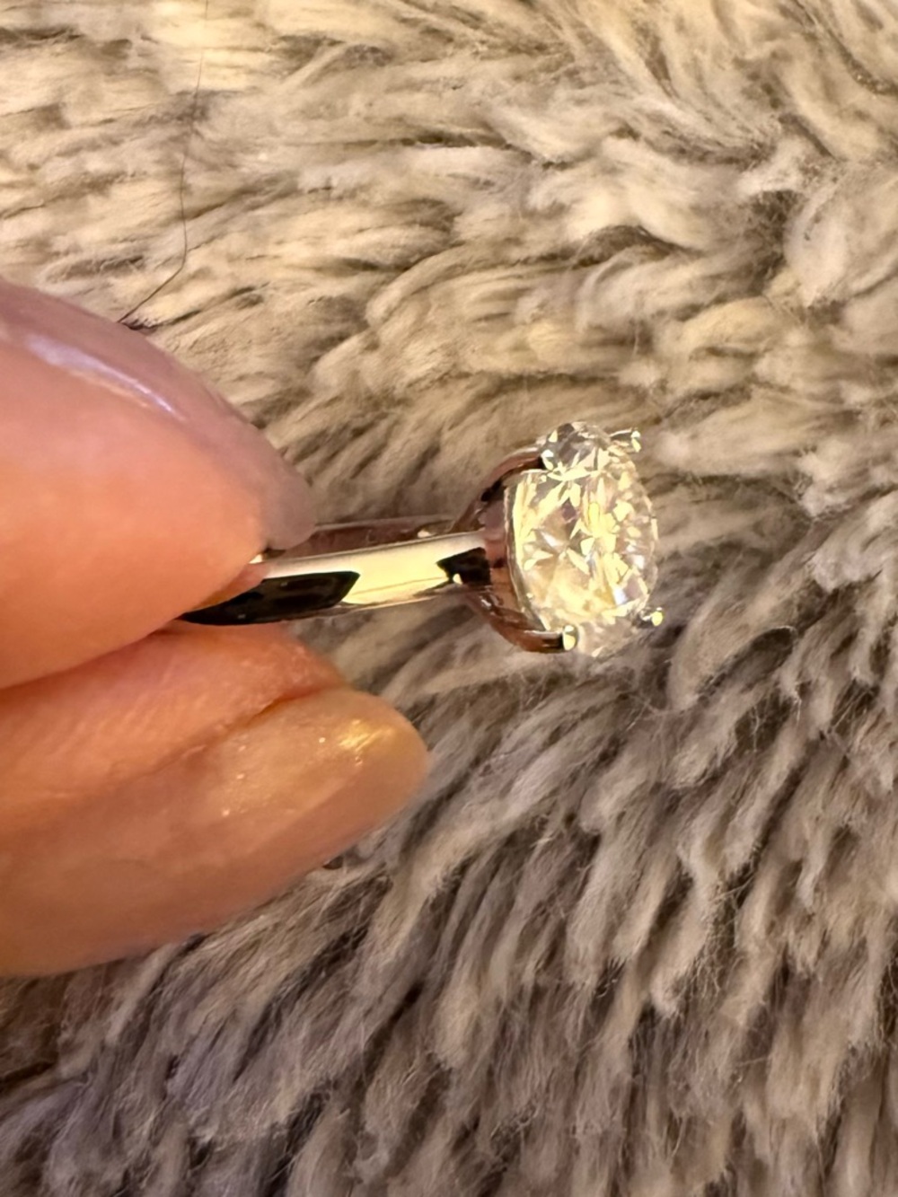 Moissanite Solitaire 925 Ring 2CT Size 10 - Picture 6 of 10